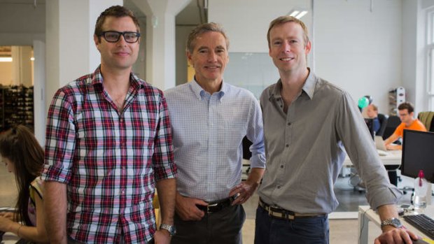 Niki Scevak, Bill Bartee and Rick Baker of Blackbird Ventures, a new $30 million VC fund for tech start-ups.