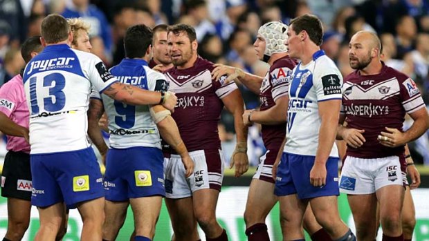 ''Let's go again'' &#8230; Sea Eagles and Bulldogs on Friday night.