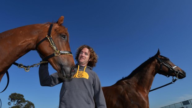In good shape: trainer Ciaron Maher with Set Square.