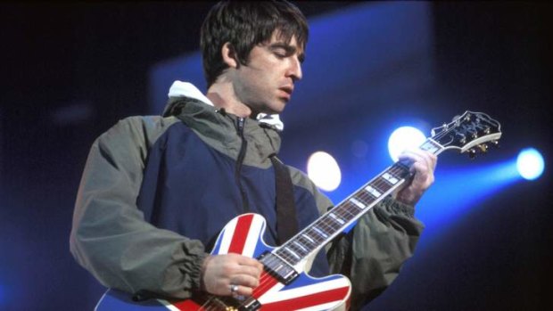Noel Gallagher on stage.