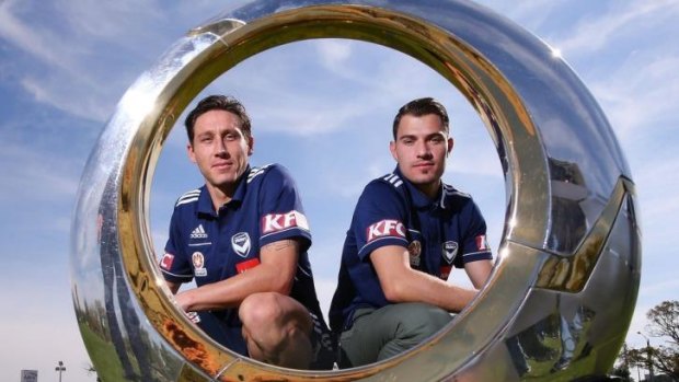 Big Blue: Mark Milligan and James Troisi have their eyes on the trophy.