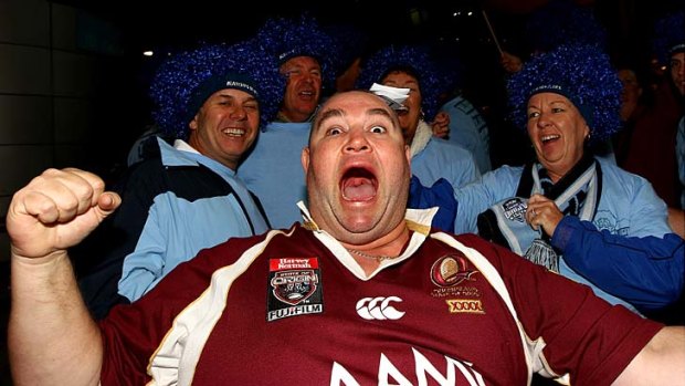 The lucky ones: Maroons and Blues fans able to score tickets.