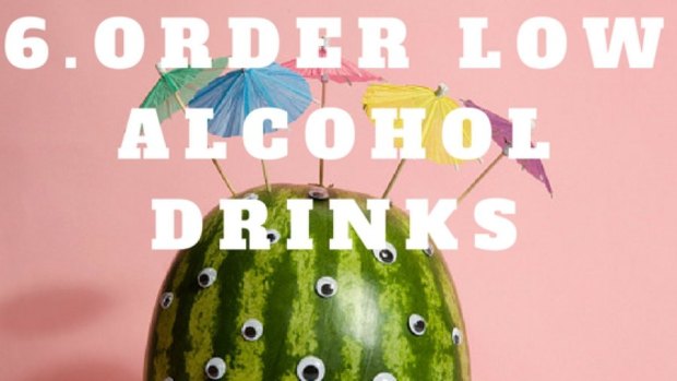 Order low alcohol drinks