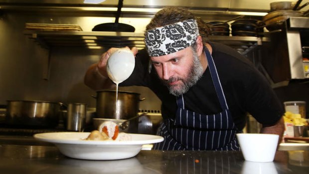 All's fare in bar wars: Chef Rob Gal with his signature meatballs.