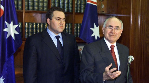 Right-hand man: With former PM John Howard in 2001.