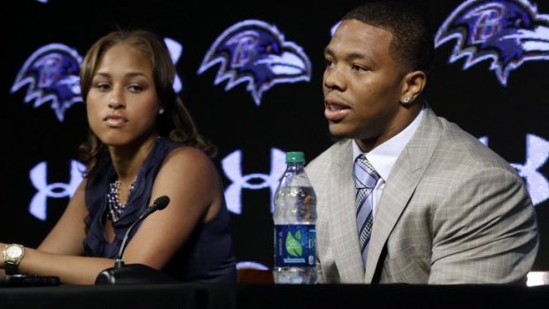 The Baltimore Ravens' Ray Rice was pictured knocking wife Janay out cold in an Atlantic City casino.