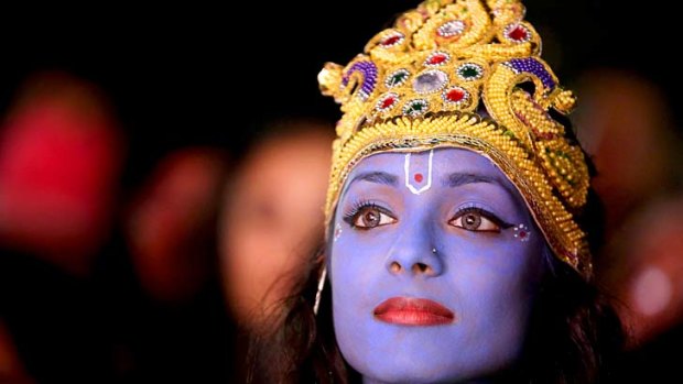 A dancer dressed for the Diwali festival. There's nothing like India in festival mode.