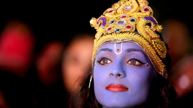 A dancer dressed for the Diwali festival. There's nothing like India in festival mode.