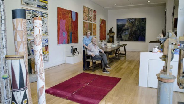 A lifetime in the making: Sydney art enthusiasts Liz and Colin Laverty with some of their artworks.