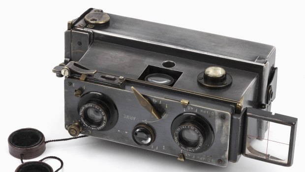 3D technology is not as recent as many people might think. This Verascope stereo camera is similar to one used to take three-dimensional images at Gallipoli in 1915.