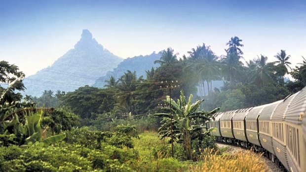 Green corridor ... the Eastern & Oriental Express passes through jungle in southern Thailand.