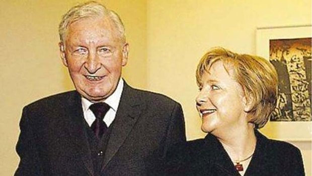 Curse or blessing &#8230; Angela Merkel and her father Horst Kasner, a church minister.