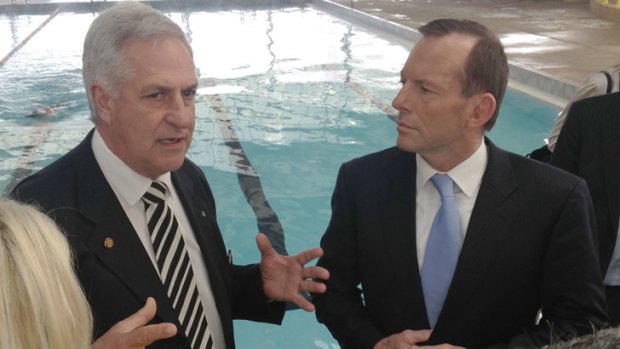 Don Randall and Tony Abbott in Perth earlier in the year.