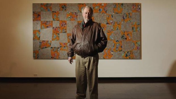 Bringing out the background: John Peart with his work Tiru Squares in 2011.