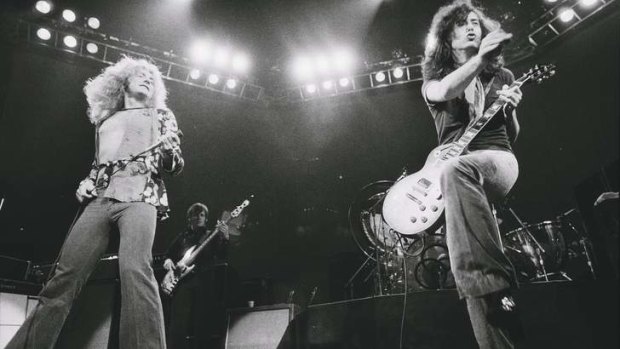 Led Zeppelin live in concert.