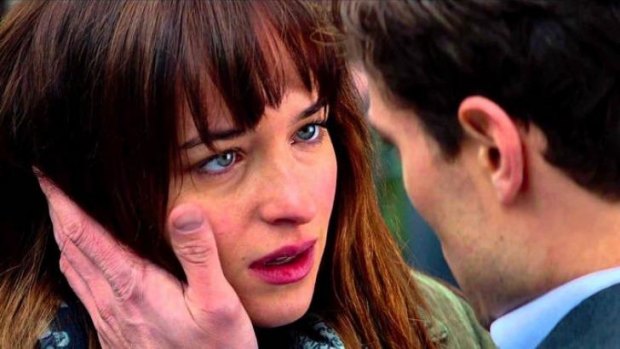 Dakota Johnson gives an impressive performance, but Jamie Dornan has less to work with in <i>Fifty Shades of Grey</i>.