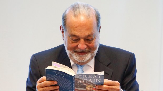 Having lost a motza since Donald Trump's rise, Mexican tycoon Carlos Slim still has moderate words for the US President: "Trump is not The Terminator."