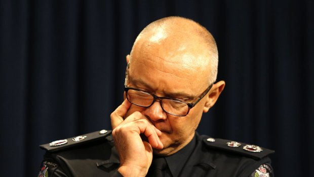 Victoria Police Chief Commissioner Ken Lay steps down.