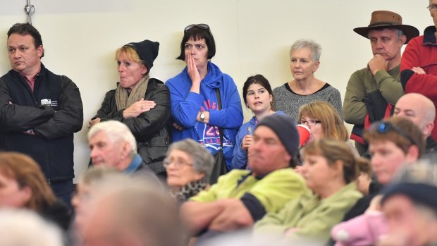 Charlton residents at a public meeting.