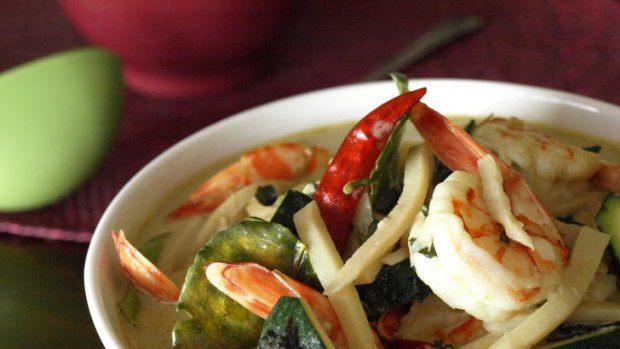 Marion Grasby's Thai green curry with seafood.