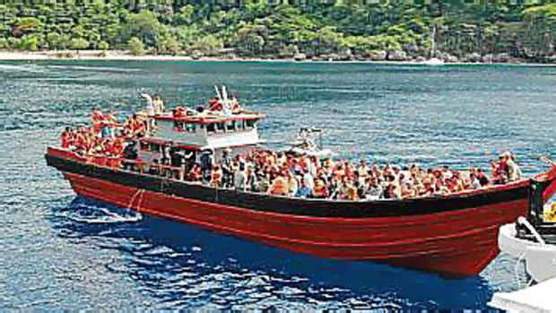 The boatload of asylum seekers.