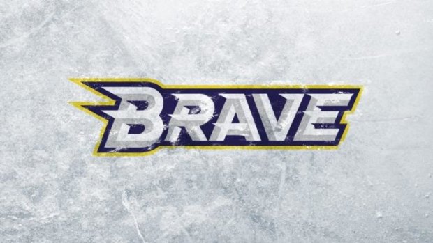 Ice branding: The new logo for the CBR Brave ice hockey team.