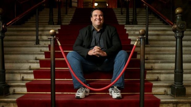 Writer and comedian Ben Pobjie at Melbourne Town Hall, home of the Melbourne International Comedy Festival.