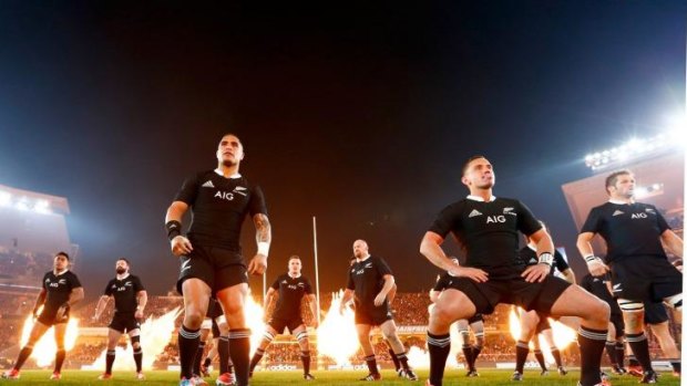 Dominant: The All Blacks are a fearsome sight, both before and during matches.