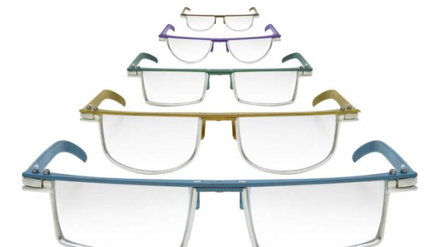 Peter Coombs' range of spectacle frames that he calls 'jewellery for the face'.