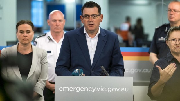 Victorian Premier Daniel Andrews and Emergency Services Minister Jane Garrett