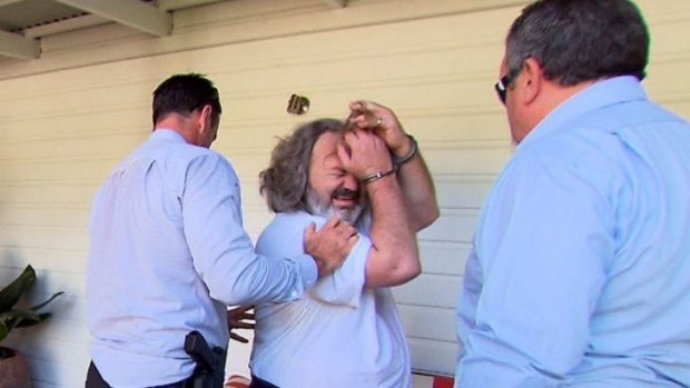 Peter Foster arrested by Byron Bay police at Ewingsdale on Tuesday.