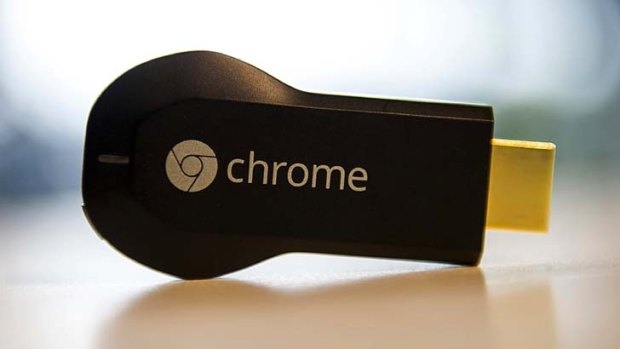 Google's Chromecast streaming media player, officially available in Australia for $49.