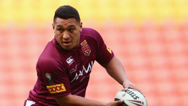 Family ties: boxer Alex Leapai expects fireworks from his cousin Josh Papalii in Wednesday's Origin decider.