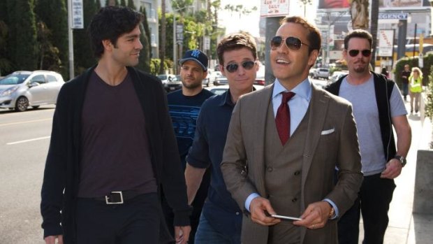 Adrian Grenier, Jerry Ferrara, Kevin Connolly, Jeremy Piven and Kevin Dillon in the film Entourage.