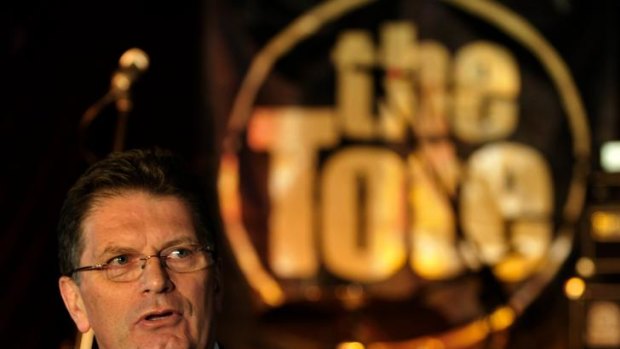Victorian Premier Ted Baillieu at the Tote on Tuesday.