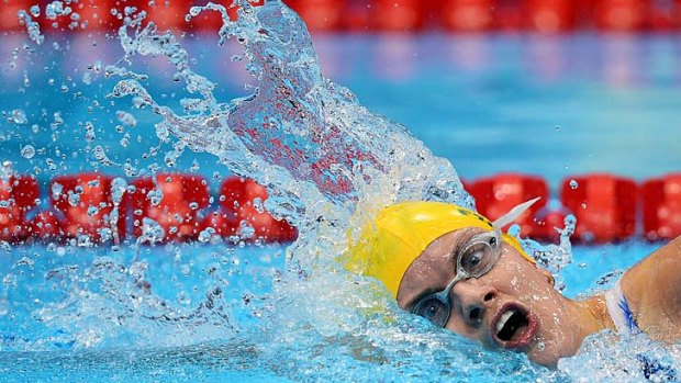 Australia's Jacqueline Freney competes in the women's 400m Freestyle S7 final in London.