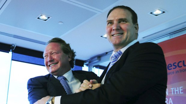 "The Chinese economy still has a long way to go," says Fortescue's Nev Power (right, with his boss Andrew Forrest).