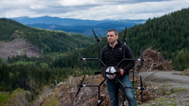DroneSeed CEO Grant Canary, with drone.