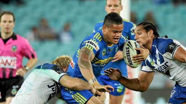 At home: Jacob Loko in action for the Eels.