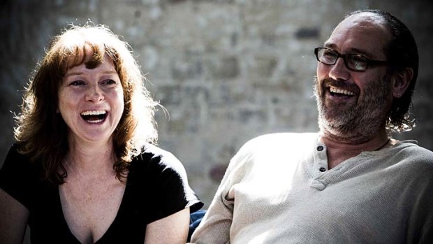 When art imitates life: Mandy McEilhinney and Colin Moody at rehearsal for <i>Forget Me Not</i>.