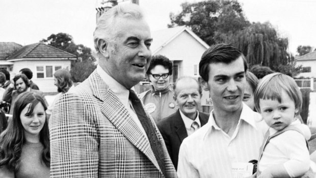 Gough Whitlam at Cabramatta East Public School in 1974. 