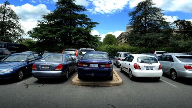 Some creative car parking in the  Parliamentary triangle.