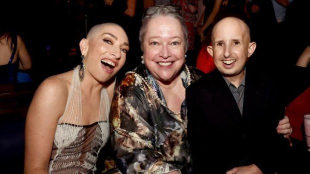 Hit show: (from left) actors Naomi Grossman, Kathy Bates and Ben Woolf, from <i>American Horror Story.</i> 