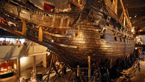 Sweden's ill-fated giant warship, Vasa, sank after it was launched in the 1620s and was raised in 1961.