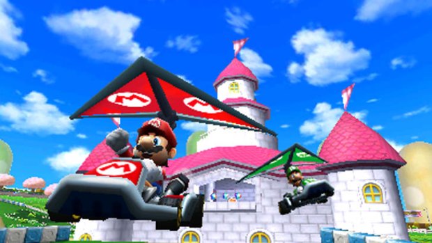 Mario Kart 7 looks much better running at 60 frames per second on the 3DS than in still screenshots