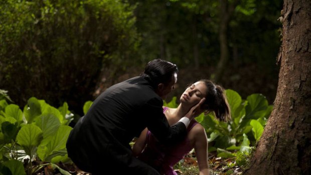 Garden of evil ...  Robert Ledgard (Antonio Banderas) and daughter Norma (Blanca Suarez).