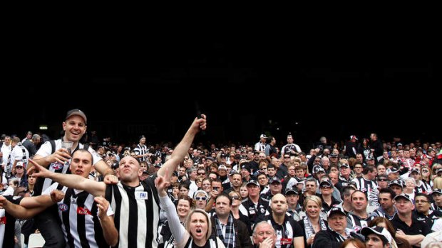 Well supported: Collingwood Magpies.