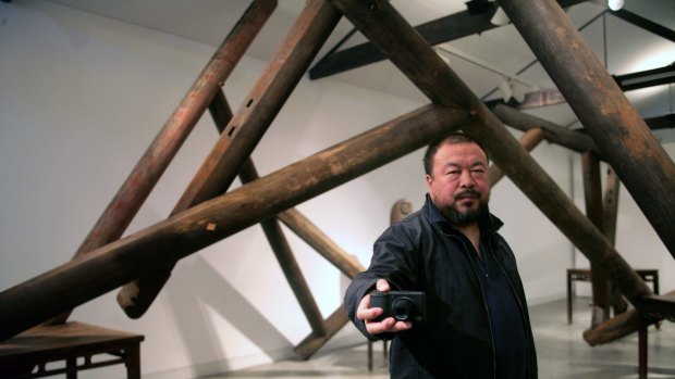 Chinese artist Ai Weiwei at Sydney's Sherman Gallery during a previous visit to Australia in 2008.