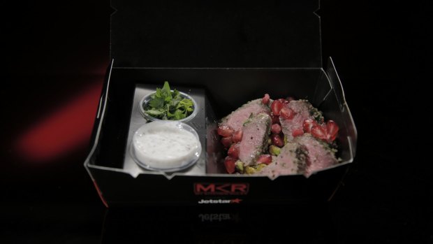 The winning lamb with saffron cauliflower meal will be available for $15 on selected international flights.