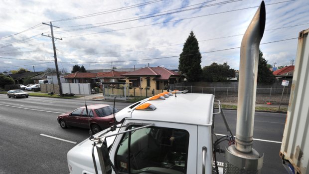 Locals living in the inner west have complained for years about the noise and pollution caused by an increase in trucks driving through residential areas such as Francis Street, Yarraville (above).
